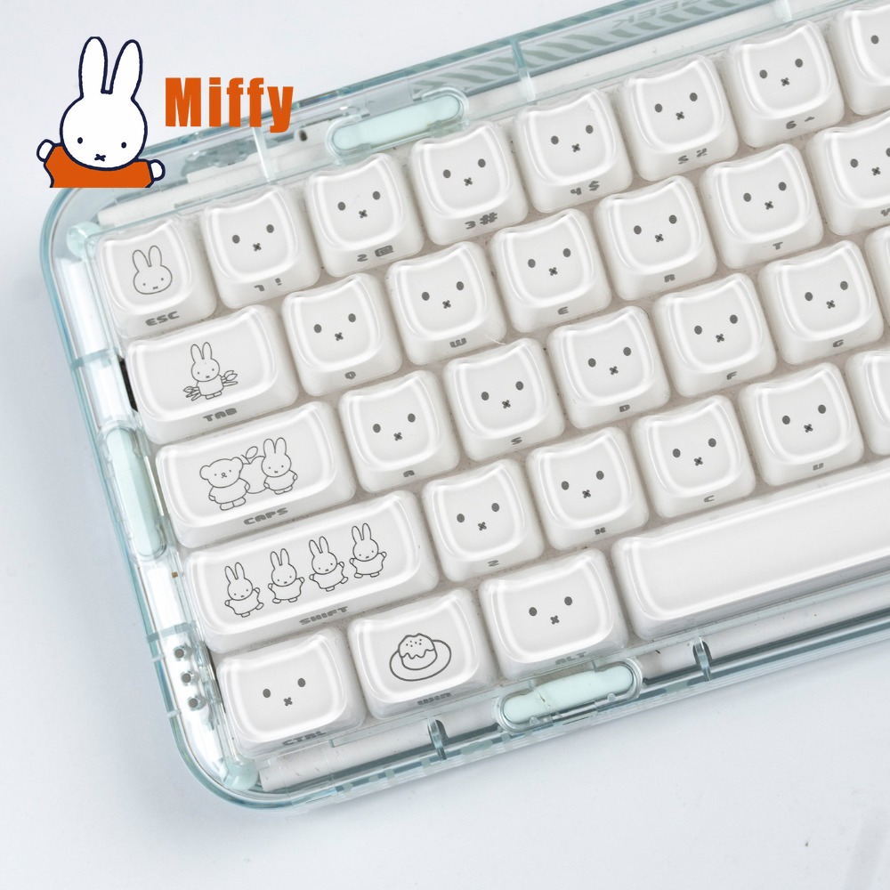 Gaming Keyboard Affordable - Kawaii Miffy Keycaps Sevimli Tavşan Anahtar