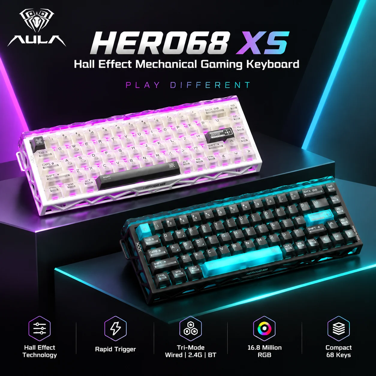 Gaming Keyboard Nearby - Aula Hero68 XS Hall Etkili Manyetik