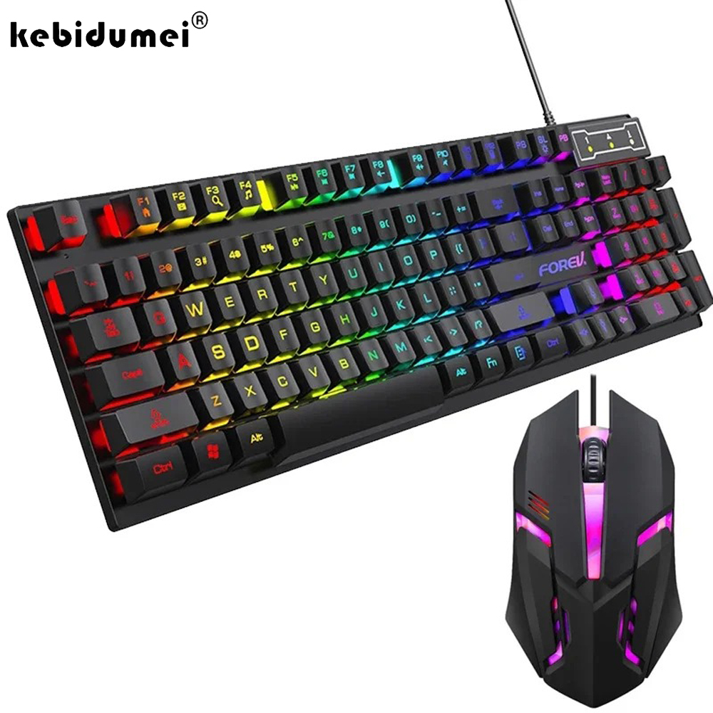 Gaming Keyboard Half - Kebidumei 104 Tuşlu, Arka Aydınlatmalı, Mekanik,