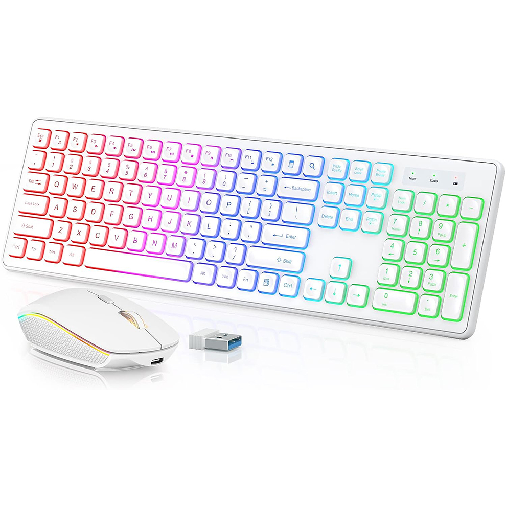 Gaming Keyboard Mouse Wireless - Arkadan Aydınlatmalı Kablosuz Klavye ve Fare,
