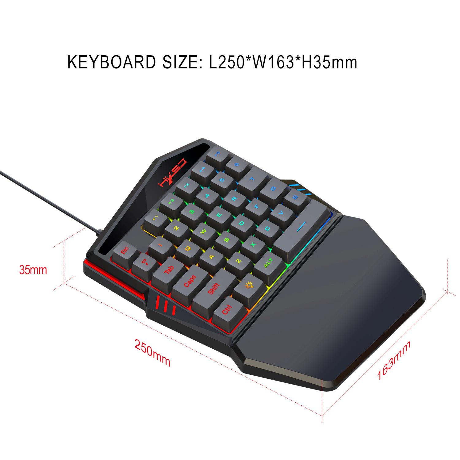 HXSJ V100 V100-2 35 anahtar oy - Gaming Keyboard Half incelemesi ve fiyatı