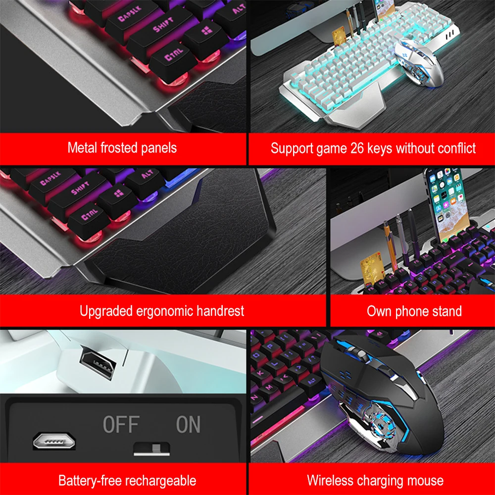 K680 şarj edilebilir 2.4G kabl - Gaming Keyboard Mouse Wireless incelemesi ve fiyatı