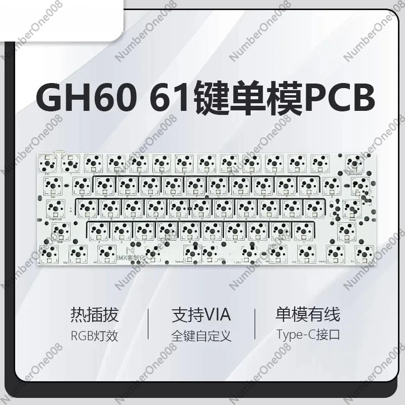 PCB Özel GH60 61 Tuşlu Mekanik - Hot Swap Pcb incelemesi ve fiyatı