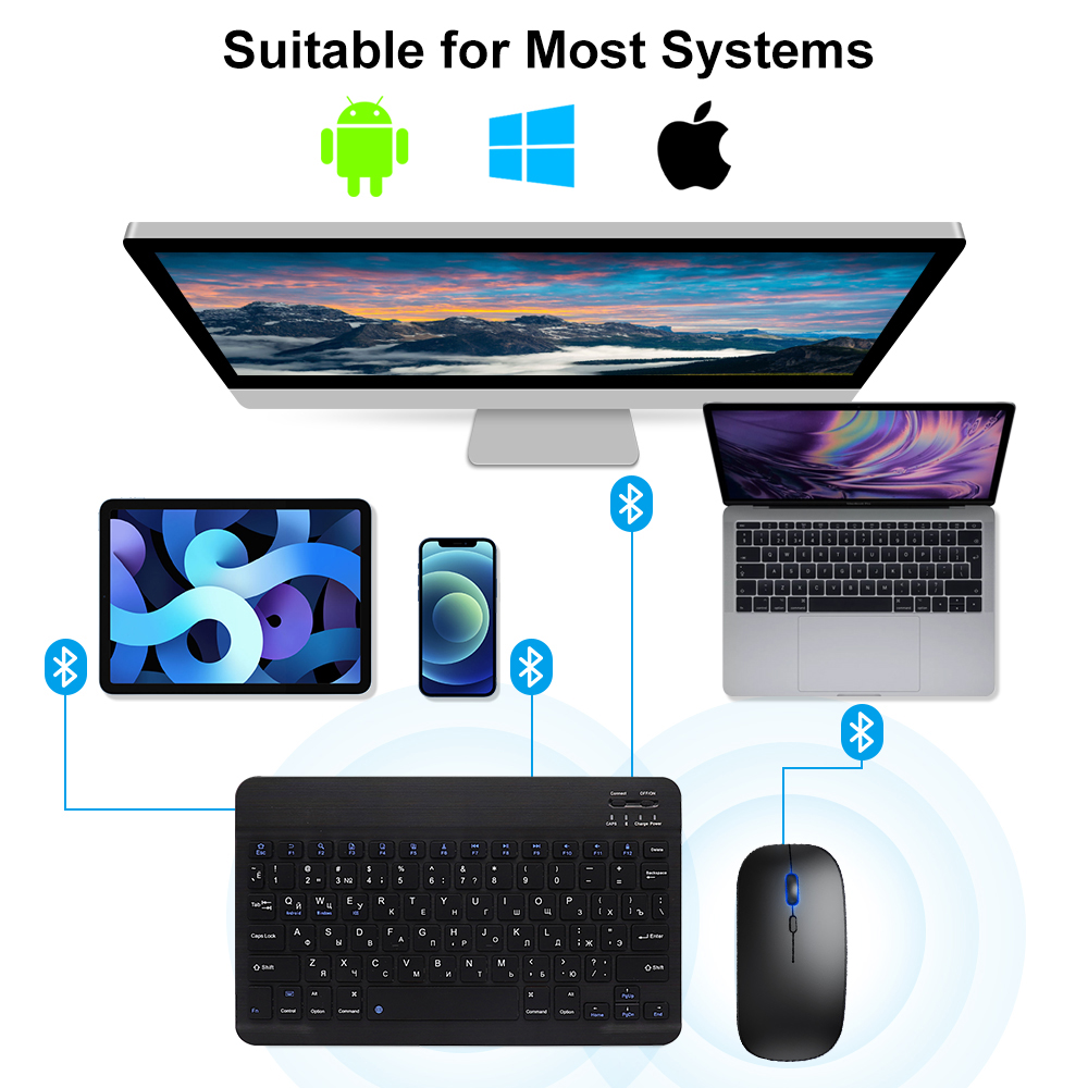 iPad Xiaomi Samsung Huawei Tel - Gaming Keyboard Mouse Wireless incelemesi ve fiyatı